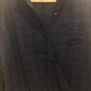 Madewell Plaid Wrap Front Blouse